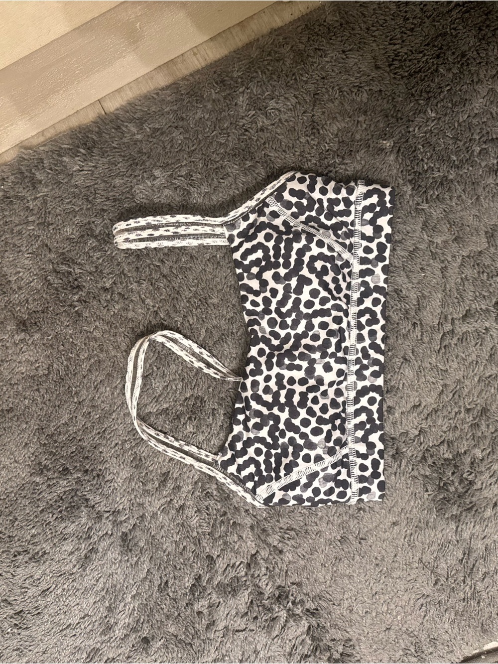 lululemon athletica Black and White Leopard Sports Bralette